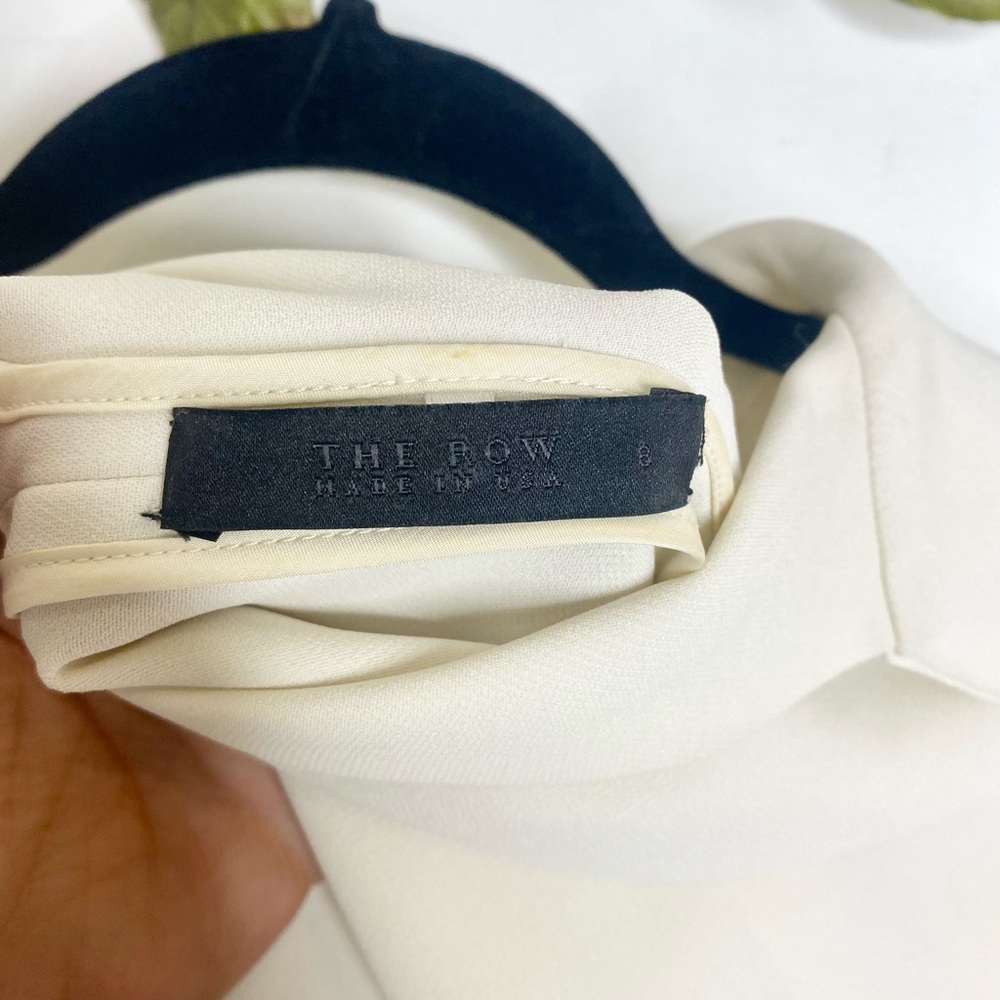 The Row ‘Sesil Sleeveless Cady’ Draped Funnel Neck Top - Picture 10 of 12